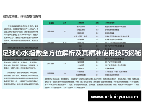 足球心水指数全方位解析及其精准使用技巧揭秘 足球心水指数全方位解析及其精准使用技巧揭秘